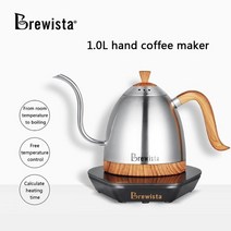 무선 포트 전기 물끓이기 brewista 600ml gooseneck wood 14, 1.0리터