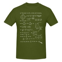 마초 티셔츠생활 우주와 모든 것에 대한 응답 T 셔츠 코튼 크루 넥 반팔 사용자 정의 남성 Tshirt