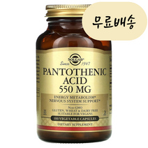 솔가 판토텐산 550mg 비건 베지캡 100, 1개, 100정