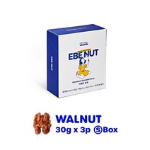 ebenut 이베넛 호두정과 영양 간식 강정 선물 소포장 3팩 90g, 호두 30g x 3ea(90g)