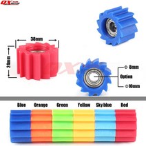 오토바이 체인 8mm 10mm 롤러 텐셔너 풀리 휠 가이드 혼다 yamaha kawasaki kayo bse kxf cr crf rmz wr yz 먼지 자전거, 녹색 8mm