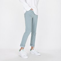 데님공방 남성용 밴딩청바지 슬림일자핏 스판 연청바지 워싱 데님팬츠