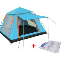 칼노 텐트 옥스포드 천 가족 피크닉 야외 캠핑 텐트, 3-4사람, 하늘색 정장