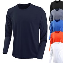 남자 여자 신축성 좋은 스판 무지 기능성 드라이쿨 라운드 긴팔티