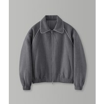 라퍼지스토어 LAFUDGESTORE 울리치 파이핑 오버핏 블루종_그레이