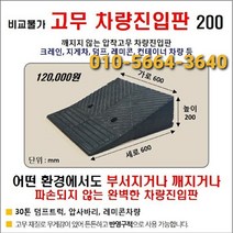 고무 차량진입판(600*600*200) 파손 깨짐NO 비교불가 코스만경사로 단독제품 /깨지지않는 고무차량진입판 /카업 방지턱