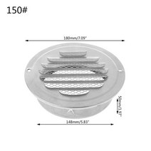 스테인레스 스틸 외벽 공기 그릴 원형 덕트 70mm, 01 150mm
