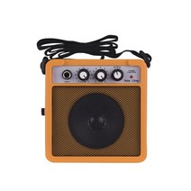 고출력 기타앰프 일렉 어쿠스틱 버스킹 공연용 5W 미니 기타 앰프 스피커 3.5mm 및 6.35mm 입력 1/4 인치, 01 YELLOW