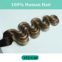 다크 브라운 웨이브 클립 인 헤어 익스텐션 10 개 160g 트리플 웨프트 바디 웨이브 레미 클립 실제 인모 익스텐션 풀 헤드 클립, T2-6-60, 16 inches_10Pcs 160G