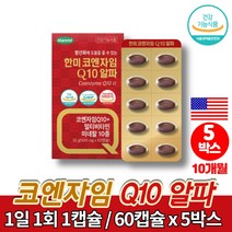 약국 리얼 나노 코큐텐 플러스 아연 유비퀴논 코쿠텐 coq10 프리미엄 코엔자임 코엠자이 큐텐 캡슐 혈압 영양제 판토텐산 엽산 나이아신, 5박스