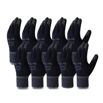 나이텍스 커플 / 방한용 두툼한 기모 장갑 M/L/XL, L, 블랙 10개, 블랙