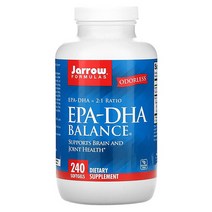 Jarrow Formulas 냄새없는 오메가3 EPA DHA 밸런스 240캡슐, 1팩