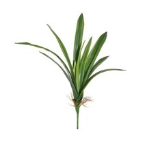 조화 잎인공 난초 잔디 녹색 식물 꽃꽂이 재료 실내 터치 웨딩 호텔 홈, 31cm, 초록