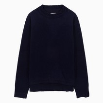 (당일) 22FW 메종 마르지엘라 백스티치 엘보패치 네이비 울 니트 SI1GP0001 S18064 511F