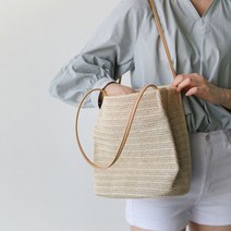 아이원더 데일리 심플 왕골 숄더백 여름가방
