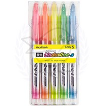 새임 형광펜 5색세트 형광펜 5색 형광펜 고체형광펜