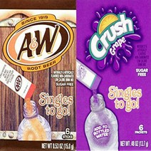 AW Root Beer Grape Crush Singles To Go Drink Mix Combo (Pack of 6), 1