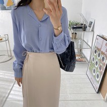 코코블랑 여리청순 핀턱블라우스