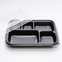 5칸도시락용기 일회용도시락반찬용기 400세트(뚜껑 몸통), 400세트(몸통+뚜껑)