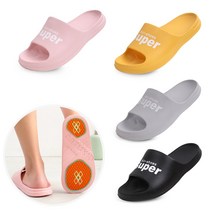 슈퍼카미트 남성 여성 소프트 쿠션 미끄럼방지 EVA 경량 푹신한 슬라이드 슬리퍼 S305