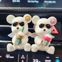 힐링센트 음료 곰돌이 4종 차량용 방향제 세트, No5향, 커피곰돌이
