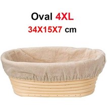 가정용 제빵 발효기 천연 등나무 반죽 바구니 라이너 포함 발효 프렌치 바게트 교정 베이킹, 16 Oval 34X15X7