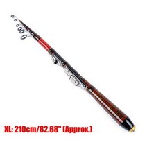 초경량 넓은 응용 낚싯대 접이식 담수 바닷물 여행 낚싯대 낚시 장비, XL