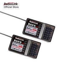 서보 서보모터 로봇 부품 radiolink rc 수신기 r6fg 6 채널 2.4g hv 서보 rx 자이로 장거리 제어 rc 자동차 보트 송신기 rc4gs v2rc6gs v2, 2pcs r6fg
