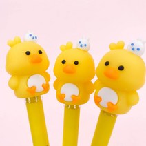 [맙소사잡화점] 까꿍 토끼 아기 오리 미니 피규어 젤 펜 / 젤펜 / 볼펜 /피규어 / 3D 볼펜 / 이모티콘 /표정 캐릭터