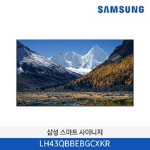 삼성전자 43인치 108cm LH43QBBEBGCXKR 4K UHD 스마트 사이니지 TV 모니터 DID, 본체+스탠드