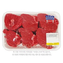 [직배송/택배배송 KG당 단가상품] 코스트코 미국산 소고기 안심 스테이크용, 1)직배송(직배송지역확인)