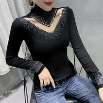 SH82 라틴라인댄스복 슬림핏 댄스 상의 살사 연습복 공연복
