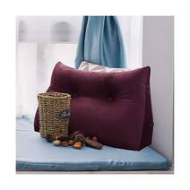 베개 VERCART 침대 웨지 독서 장식 다목적 소파 시트 업백 지원 바디 포지셔닝 엘리베이션 삼각 쿠션과 벨벳 씻을 수있는 커버와 수면 산 역류 다리 을 완화 블루 60cm, 레드 와인