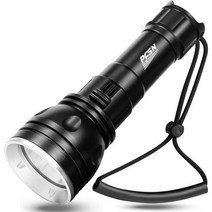 PFSN professioner 스쿠버다이빙 라이트 PFSNDF-3000 프로 수중 손전등 150m 롱래스팅 충전식 배터리 방수 다이브 토치 초광명 야간 동굴탐험 낚시에도 최적, 10.0 Watts PFSN professioner, DF30 Dive Light -1BAT
