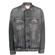 아크네 22FW 루즈핏 흑청 데님 자켓 블랙 B90639 900