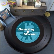 턴테이블 레트로 패션 개성 비닐 레코드 러그 거실 장식 Mancave 러그 바닥 매트 카펫 침대 룸 의자 매트, 13 11_02 80cm