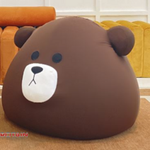 곰돌이 빈백 캐릭터 콩주머니 침실 미니 싱글 누운 의자, 작은 불곰