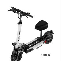 전동 스쿠터 접는 접이식 리튬전지 이륜 제주전동바이크 출퇴근 여행 미니 트렁크에실리는 학교통학, 화이트
