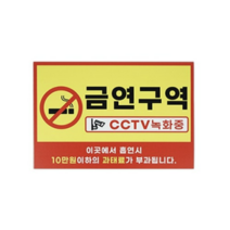 피노마켓 안내판 디자인 4 중형 30 x 20 cm, 금연구역, 3개