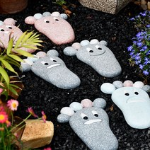 전원주택 마당꾸미기 발바닥모양 정원디딤돌 3종, 라이트블루