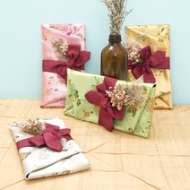 현금 예단 봉투 예단봉투 예단비(신부가 신랑에게) 봉채비(신랑이 신부에게) 용돈봉투 혼례포장단, 무지 한지봉투(경조사/용돈봉투), 01분홍 국화양단 나비매듭 봉투