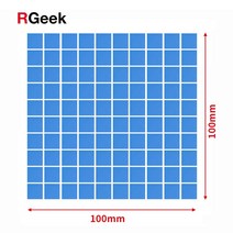 쿨링팬 노트북 CPU RGEEK GPU 히트싱크 냉각 열전도 실리콘 패드 전열 개스킷 방열 6.0W/mK 100x100 x 1mm, [04] Sliced 100x100mm, [05] thickness 3mm