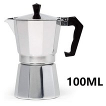 Moka Pot 이탈리아 커피 머신 에스프레소 알루미늄 게이저 메이커 주전자 라떼 스토브 클래식 바리 스타 액세서리, 02 100ML