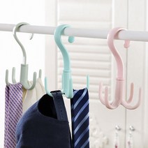 빙글 회전걸이 4개 가방 벨트 행거 수납 옷장정리 드레스룸 옷걸이 신발걸이 빨래 건조