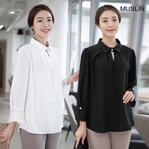 엄마옷 모슬린 카라 진주 블라우스 BL201118마담 미시옷 50대 중년여성의류 60대 엄마옷 빅사이즈 할머니옷 여성옷 여성 봄