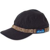 카부 남성 스트랩 캡 썬 바이저 블랙, Small, Black
