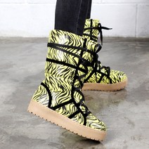 유니크 지브라 패딩부츠 방한부츠 털안감 겨울부츠