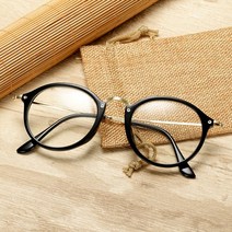 고급 수입 패션 안경 안경테 평면 여성의 둥근 거울 독창적 남성과 디자인 복고풍 금속 다리 문학 인 얇은 프레임