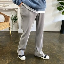 전체스판 10부 플리츠 롱 와이드 밴딩 팬츠 바지_(4 Colors)