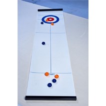 테이블 게임 컬링 아이스 하키 실내 어린이 장난감 볼링 투어는 휴대하기 쉽습니다, 롤 컬링 볼케이스(오렌지 블루 볼) 28 120 cm